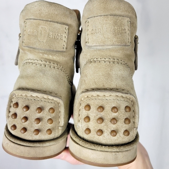 The Original Car Shoe Tan Suede Leather Ankle Boots - Picture 8 of 9